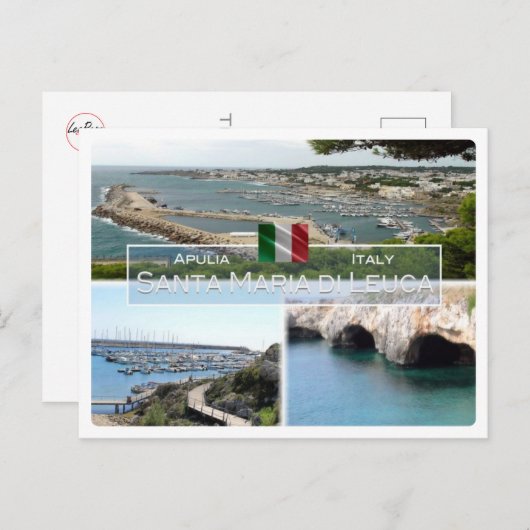 IT Italien - Apulien - Santa Maria di Leuca - Postkarte (Vorne/Hinten)