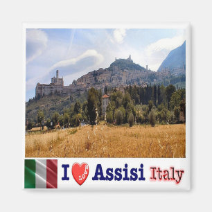 IT - Italien - Assisi - View - I Liebe Magnet