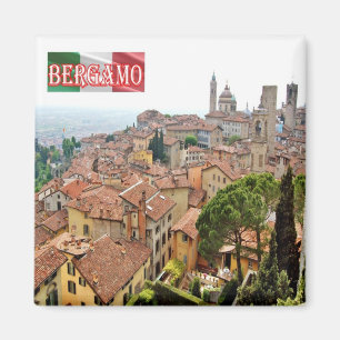 IT - Italien - Bergamo - Panorama Magnet