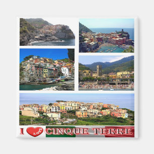 IT - Italien - Cinque Terre - I Liebe Collage Mosa Magnet