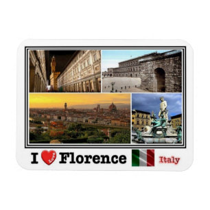 IT Italien - Florenz Italien - I Liebe Mosaik - Magnet