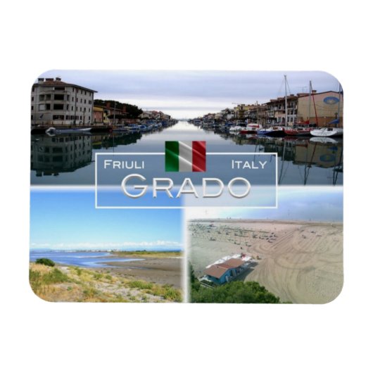 IT Italien - Grado - Pinewood - Magnet (Horizontal)