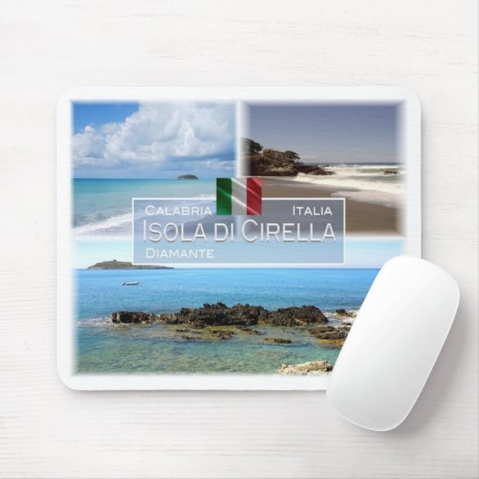 IT Italien - Kalabrien - Diamante e Isola di Cirel Mousepad (Mit Mouse)