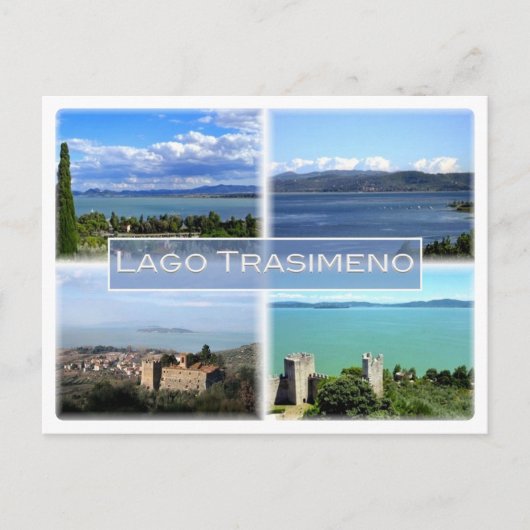 IT Italien - Lago Trasimeno Lake - Postkarte (Vorderseite)