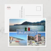 IT Italien - Ligurien - Alassio - Postkarte (Vorne/Hinten)