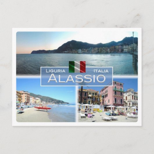 IT Italien - Ligurien - Alassio - Postkarte (Vorderseite)