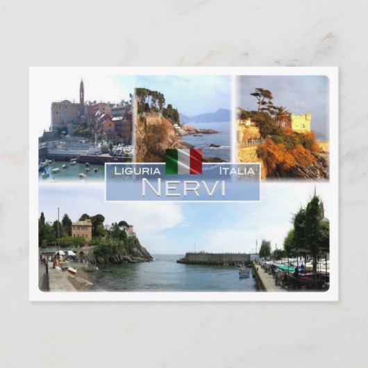 IT Italien - Ligurien - Nervi - Postkarte (Vorderseite)