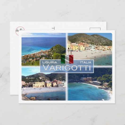 IT Italien - Ligurien - Varigotti - Postkarte (Vorne/Hinten)