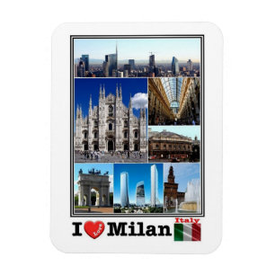 IT Italien - Mailand - I Liebe Mosaik - Magnet