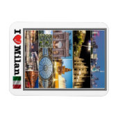 IT Italien - Mailand - I Liebe Mosaik - Magnet (Horizontal)