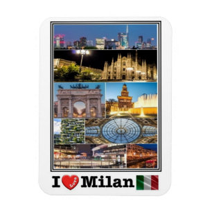 IT Italien - Mailand - I Liebe Mosaik - Magnet