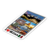 IT Italien - Mailand - I Liebe Mosaik - Magnet (Linke Seite)