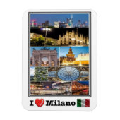 IT Italien - Mailand - I Liebe Mosaik - Magnet (Vertikal)