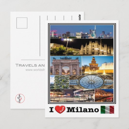 IT Italien - Mailand - Postkarte (Vorne/Hinten)