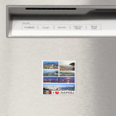 IT - Italien - Neapel - I Liebe - Collage Mosaik Magnet (In Situ (Geschirrspüler))