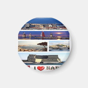 IT - Italien - Neapel - I Liebe - Collage Mosaik Magnet