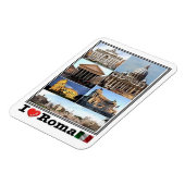 IT Italien - Roma - I Liebe Mosaik - Kolosseo - Magnet (Linke Seite)