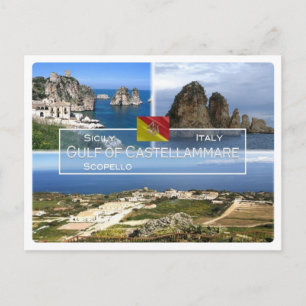 IT Italien - Sizilien - Golf von Castellammare - Postkarte