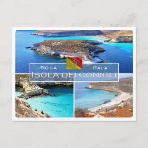 IT Italien - Sizilien - Isola dei Conigli - Postkarte
