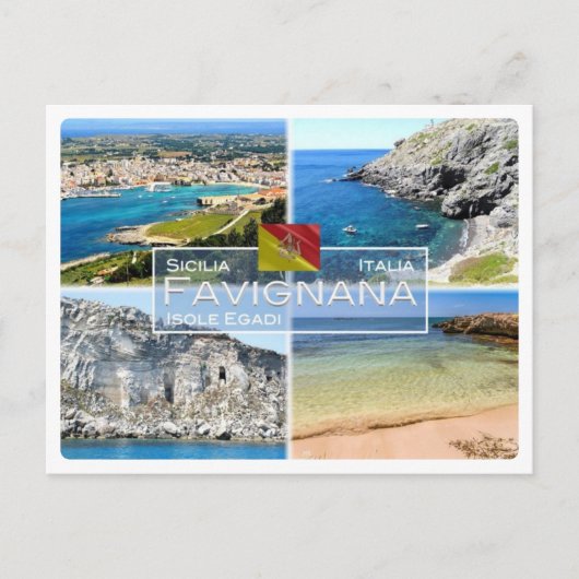 IT Italien - Sizilien - Isole Egadi - Favignana - Postkarte (Vorderseite)