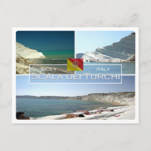 IT Italien - Sizilien - Scala dei Turchi - Postkarte