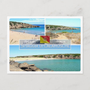 IT Italien - Sizilien - Spiaggia di Calamosche - Postkarte