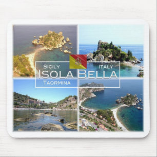 IT Italien - Sizilien - Taormina - Isola Bella - Mousepad
