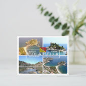 IT Italien - Sizilien - Taormina - Isola Bella - Postkarte (Stehend Vorderseite)