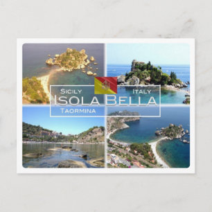 IT Italien - Sizilien - Taormina - Isola Bella - Postkarte