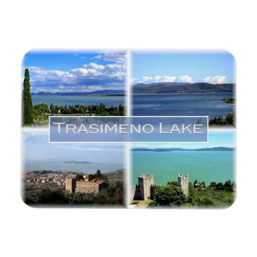 IT Italien - Umbrien - Trasimeno-See - Magnet (Horizontal)
