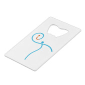 it-Logo 01, Cyan/Red Geldbeutel Flaschenöffner (Vorderseite Schrägansicht)