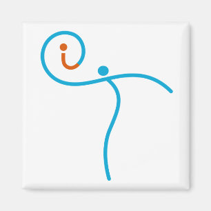 it-Logo 01, Cyan/Red Magnet
