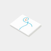 it-Logo 01, Cyan/Red Post-it Klebezettel (angewinkelt)