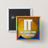 IT-LOGO - INFORMATIONSTECHNOLOGIE BUTTON (Vorne & Hinten)