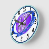 IT LOGO ORB/SWOOSH INFORMATION TECHNOLOGY RUNDE WANDUHR (Winkel)