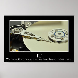 IT macht Regeln, um sie zu ignorieren (L) Poster