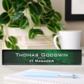 IT-Manager für Computer-Binärkode Namensplakette