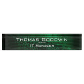 IT-Manager für Computer-Binärkode Namensplakette (Vorderseite)