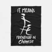It Means Friendship In Chinese Funny Sarcasm Meme  Fleecedecke (Vorderseite)