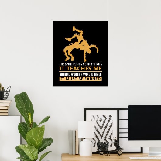 IT MUST BE EARNED Wrestling Poster (Heimbüro)