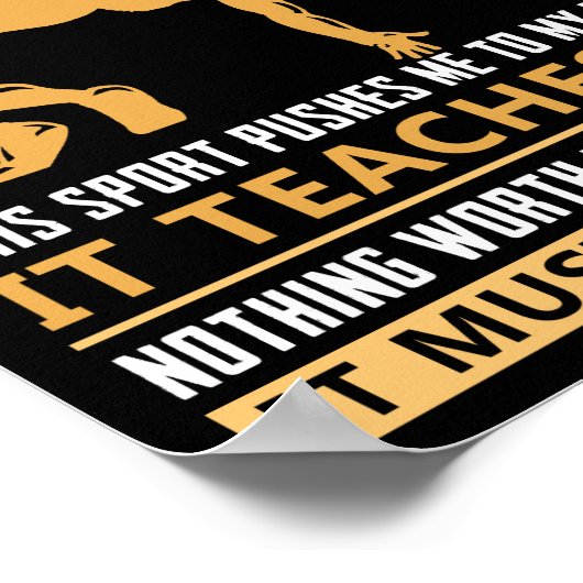 IT MUST BE EARNED Wrestling Poster (Ecke)