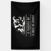 It Must Be Earned Wrestling Sport Banner (Vertikal)