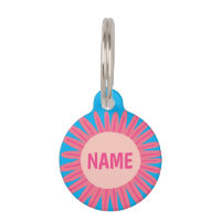 IT Pink Daisy Blume Name Tag ID
