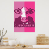 IT Pink Pop Art Cow Poster ZEIGEN (Küche)