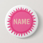 IT Pink Sunshine Name Tag Button (Vorderseite)