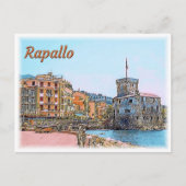 IT ^ Rapallo - Schloss - Kissing Walk Postkarte (Vorderseite)