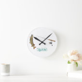 ****IT REEL FISHERMAN'S*** CLOCK BEHALTEN RUNDE WANDUHR (Zuhause)