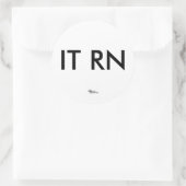 IT RN RUNDER AUFKLEBER (Tasche)
