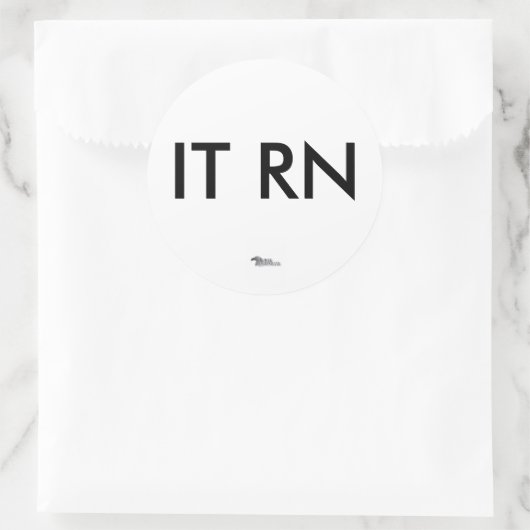 IT RN RUNDER AUFKLEBER (Tasche)