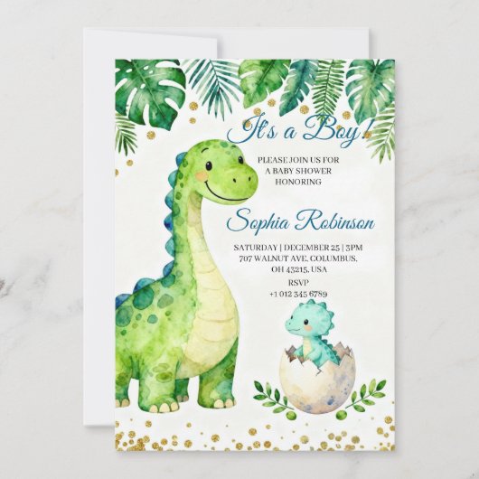 It’s a Boy Baby Shower Invitation  Einladung (Vorderseite)